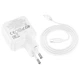Сетевое зарядное устройство HOCO C111A |1USB/1Type-C, 30W/3A, PD/QC| адаптер с быстрой зарядкой и кабелем Lightning 1м. White - изображение 5