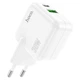 Сетевое зарядное устройство HOCO C111A |1USB/1Type-C, 30W/3A, PD/QC| адаптер с быстрой зарядкой и кабелем Lightning 1м. White - изображение 7
