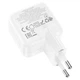 Сетевое зарядное устройство HOCO C111A |1USB/1Type-C, 30W/3A, PD/QC| адаптер с быстрой зарядкой и кабелем Lightning 1м. White - изображение 11