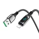 Кабель Hoco S51 с дисплеем USB to Lightning 1.2m черный - изображение 1