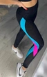 Женский спортивный комплект для фитнеса Dionafit рашгард и лосины с вставкой сетка L(46) - изображение 7