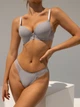 Комплект Moor Moor Nika 2056 Бюстгальтер Push-up и трусики стринги Серый 85B/XL (13681) - изображение 1