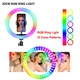 Селфі-лампа LED кільцева Voltronic MJ-20 RGB 20см - зображення 4