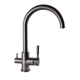 Змішувач для кухні під фільтр Globus Lux LAZER GLLR-0333-11-GRAPHITE чорна сталь графіт - зображення 3