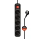 Фільтр живлення СolorWay (CW-PSEA53BK) 5 розеток, 3м, Black - зображення 1