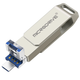 Металлическая USB Флешка 3в1 256GB Type-C/MicroUSB/USB 3.0 для телефона/компьютера OTG MicroDrive Серый - изображение 3