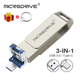 Металлическая USB Флешка 3в1 256GB Type-C/MicroUSB/USB 3.0 для телефона/компьютера OTG MicroDrive Серый - изображение 6