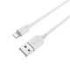 Кабель BOROFONE BX14 USB to iP 2.4A, 1m, PVC, TPE connectors, White - изображение 1