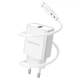 Зарядное устройство с быстрой зарядкой QC 3.0 + кабель MicroUSB BOROFONE BN5 |1USB, 18W| Белый - изображение 4