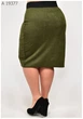 Женская юбка большого размера UF-Fashion MA- 19377 52 хаки - изображение 3