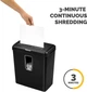 Шредер Fellowes P-30C (6008101) Чорний 6 аркушів 4 x 34 мм/15 л - зображення 5