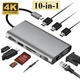 Мультифункціональний USB-хаб 10в1 розширювач з входом PDх1+HDMIх1+TF/SD+Audioх1+RJ45х1+VGAх1+USB3.0х3 - зображення 6
