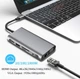 Мультифункціональний USB-хаб 10в1 розширювач з входом PDх1+HDMIх1+TF/SD+Audioх1+RJ45х1+VGAх1+USB3.0х3 - зображення 1