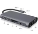 Мультифункціональний USB-хаб 10в1 розширювач з входом PDх1+HDMIх1+TF/SD+Audioх1+RJ45х1+VGAх1+USB3.0х3 - зображення 10