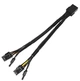 Кабель переходник в оплетке 18 AWG 20 см GPU 8 pin -> 2х GPU PCI-E (6+2) VGA на видеокарту (540106028) Черный - изображение 8