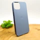 Стеклянный чехол Baseus Glass case для iPhone 14 Sierra Blue Матовый - изображение 3