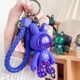 Брелок для ключей космический кролик фиолетовый, брелок для рюкзака заяц - изображение 1