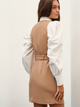 Sukienka Gepur ze sztucznej skóry 41293 XS Beige (5000030878100) - obraz 2