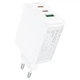 Мережевий зарядний пристрій acefast a41 pd65w gan (2*usb-c+usb-a) charger white - зображення 4