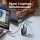 Мережевий зарядний пристрій UGREEN CD289 USB+2xUSB-C 140W QC 4.0 PD3.1 GaN Tech (with USB-C Cable 1.5m) Gray (90549) - зображення 6