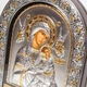 Серебряная Икона Страсная (Неустанной Помощи) Божья Матерь Silver Axion 16,5х21,5см в арочном киоте под стеклом - изображение 5