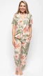 Піжама жіноча Cyberjammies Sage 9582-9583 12/M Зелений з квітковим принтом (5051877441576) - зображення 1