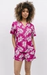Піжама жіноча Cyberjammies Emmi 9652-9655 12/M Рожевий з принтом листя (5051877445956) - зображення 1