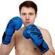 Перчатки для бокса и единоборств на липучке Maraton Heroe EVOLVE02 Blue-Black 12 унций - изображение 7