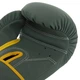 Перчатки для бокса и единоборств на липучке Zelart Punisher Heroe 7553 Deep Green-Yellow 10 унций - изображение 4