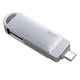 USB Флешка металева 2в1 64GB Type-C / USB 3.0 для телефону, комп'ютера XO DK03 Сірий - зображення 2