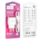 Зарядний пристрій + кабель Type-C Android HOCO C106A |1USB, 10.5W/2.1A| Білий - зображення 7