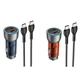 Автомобильное зарядное устройство с быстрой зарядкой + кабель Type-C HOCO NZ8 |USB/Type-C PD30W| Синий - изображение 2