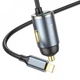 Автомобильное зарядное устройство с быстрой зарядкой + кабель Lightning HOCO NZ7 |USB/PD20W+QC3.0 18W| Серый - изображение 2