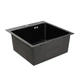 Мийка кухонна H5050B PVD вбудована 3.0/0.8 мм Brush, 500х500/215 мм, Black Lidz(43619) - зображення 5