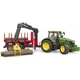 Спецтехніка Bruder трактор John Deere 7R 350 з причепом, краном та колодами (03154) - зображення 5