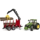 Спецтехніка Bruder трактор John Deere 7R 350 з причепом, краном та колодами (03154) - зображення 9