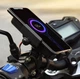 Держатель крепление телефона Motorace для мотоцикла на руль зеркало универсальный до 7" Беспроводная зарядка 10W - изображение 2