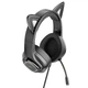 Игровые наушники с кошачьими ушками и RBG подсветкой HOCO W107 phantom - изображение 6