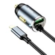 Автомобильное зарядное устройство в прикуриватель Hoco NZ7L |1USB, 20W/3A, PD/QC| c кабелем Lightning 1.2м - изображение 1