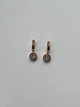 Жіночі сережки з медичної сталі золотистого кольору з цирконієм. - зображення 7