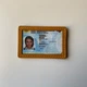 Шкіряна обкладинка для ID-паспорта, автодокументів на три відділи Жовтий матовий - зображення 1