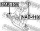 Сайлентблок рычага NISSAN PRIMERA (P12) 02 пред. мост с двух сторон (Выр-во FEBEST) Febest (NAB110) - изображение 2
