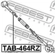 Сайлентблок рычага TOYOTA CAMRY 01 - задн. мост справа (Выр-во FEBEST) Febest (TAB464RZ) - изображение 2