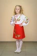 Юбка Волинські візерунки украинская вышитая на девочку Красная калина 122 см красная - изображение 2
