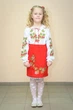 Юбка Волинські візерунки украинская вышитая на девочку Красная калина 128 см красная - изображение 3
