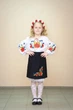 Юбка Волинські візерунки украинская вышитая на девочку Полевые цветы 122 см черная - изображение 1