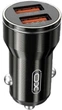 Автомобильное зарядное устройство + кабель Lightning XO CC48 Smart Metal 2 USB, 2.4 A Черный (XO-CC48i-BK) - изображение 1