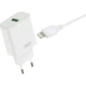 Зарядний пристрій XO L103 QC3.0 1USB/3A з кабелем Lightning Біле USB-A. - зображення 1