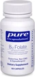 Витамин B12 и фолат Pure Encapsulations Метилкобаламин - B12 and Folate 800 mcg, 60 капсул - изображение 1