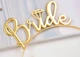 Обруч для нареченої "Bride" метал золото (B-21) - зображення 5